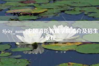 东平中国消防救援学院简介及招生章程