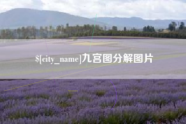 东平九宫图分解图片