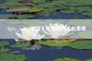 东平全国失信被执行人名单库
