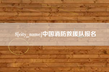 东平中国消防救援队报名