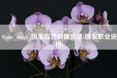 东平国家应急救援员证(国家职业资格)
