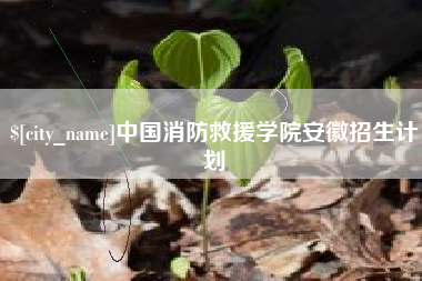 东平中国消防救援学院安徽招生计划