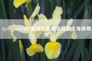 东平中国消防救援学院招生身体要求