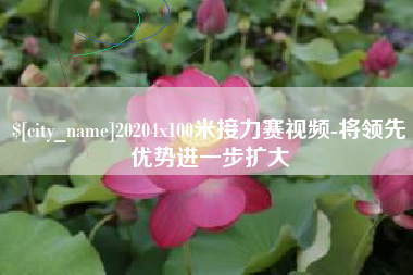东平20204x100米接力赛视频-将领先优势进一步扩大