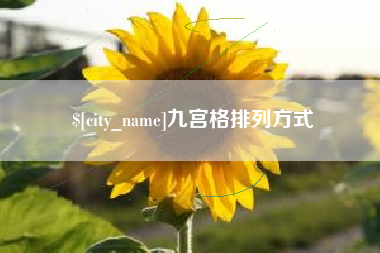 东平九宫格排列方式