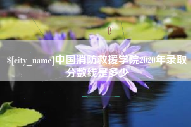 东平中国消防救援学院2020年录取分数线是多少