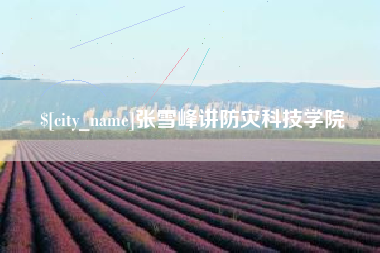 东平张雪峰讲防灾科技学院