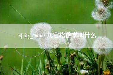 东平九宫格数学叫什么