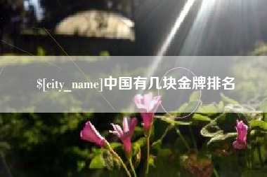 东平中国有几块金牌排名