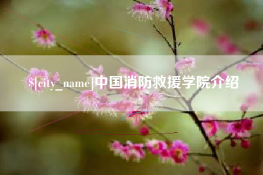 东平中国消防救援学院介绍