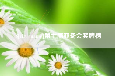 东平第七届亚冬会奖牌榜