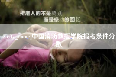 东平中国消防救援学院报考条件分数