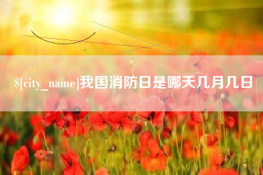 东平我国消防日是哪天几月几日