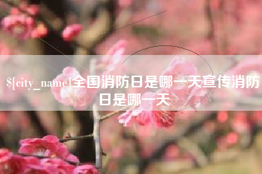 东平全国消防日是哪一天宣传消防日是哪一天