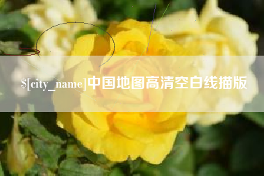 东平中国地图高清空白线描版