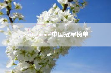东平中国冠军榜单