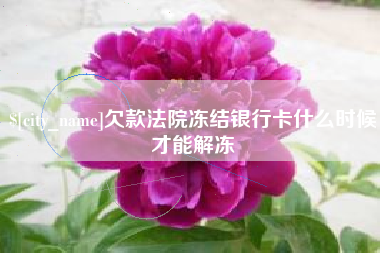 东平欠款法院冻结银行卡什么时候才能解冻