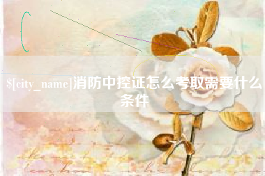 东平消防中控证怎么考取需要什么条件