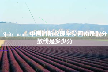 东平中国消防救援学院河南录取分数线是多少分