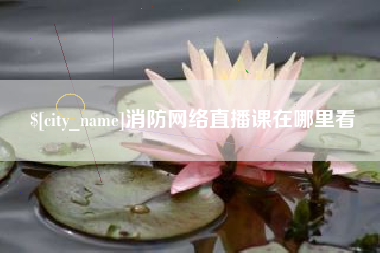 东平消防网络直播课在哪里看