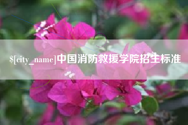 东平中国消防救援学院招生标准