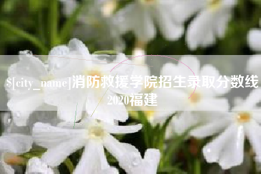 东平消防救援学院招生录取分数线2020福建